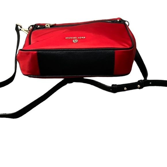 Michael Kors Nylon Leather-Trimmed Crossbody Bag, Red - Picture 10 of 13